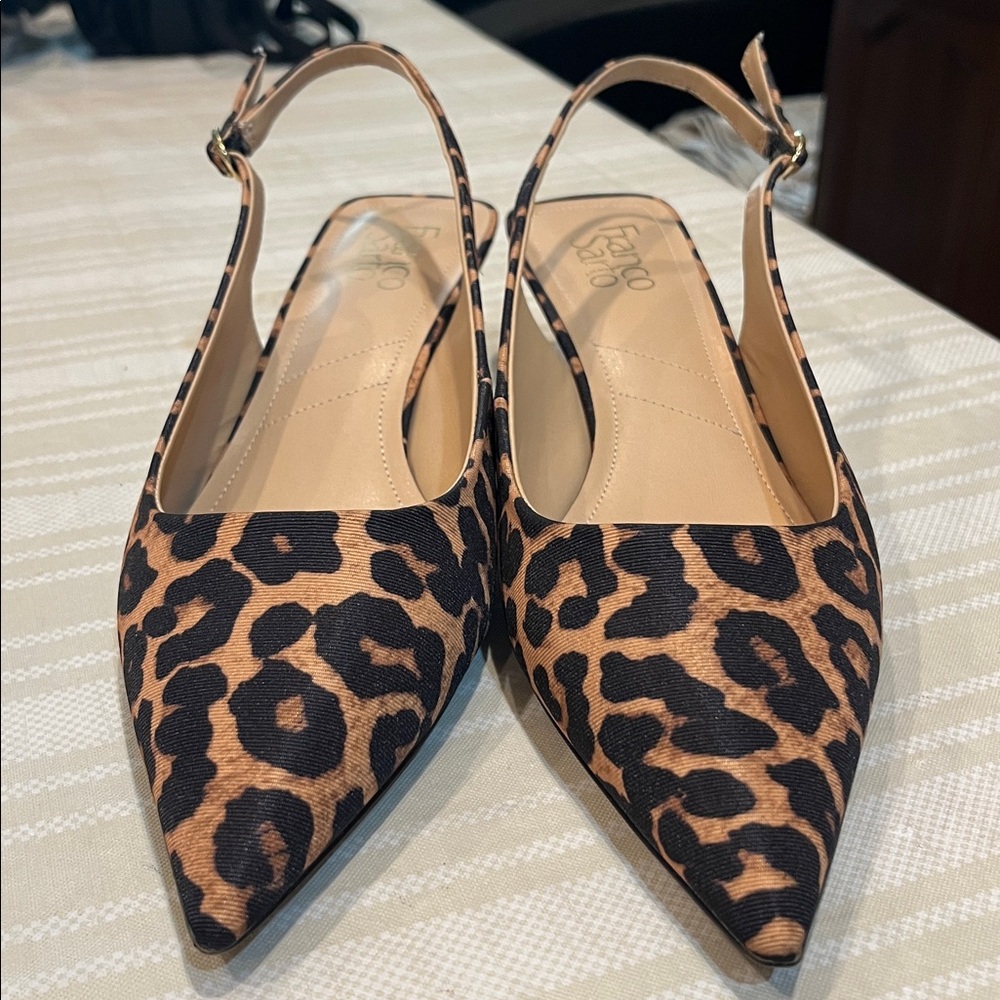 Franco Sarto Jaden Leopard Print Kitten Heels size 11 women’s - Picture 2 of 10